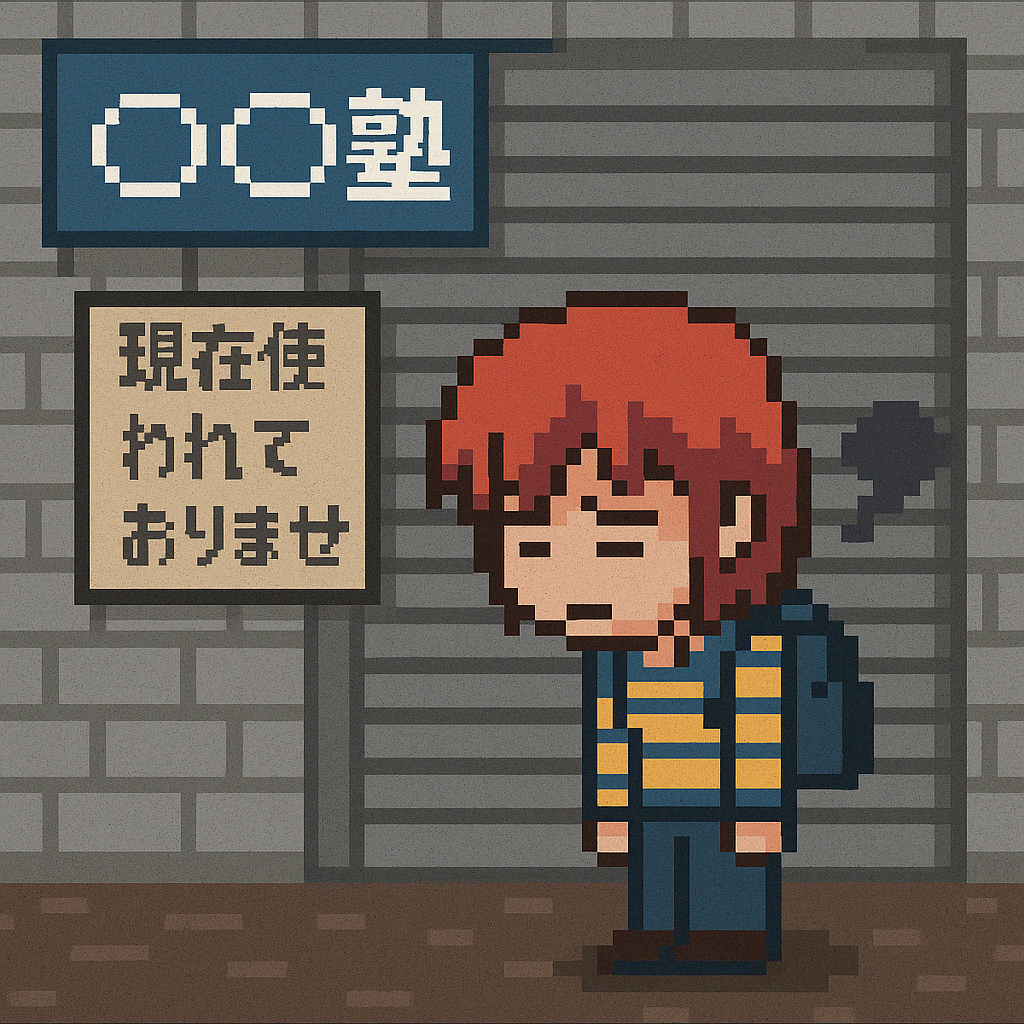 塾の前でため息をつくコゼニー